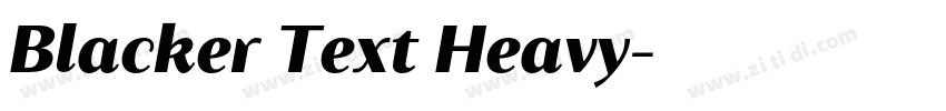 Blacker Text Heavy字体转换